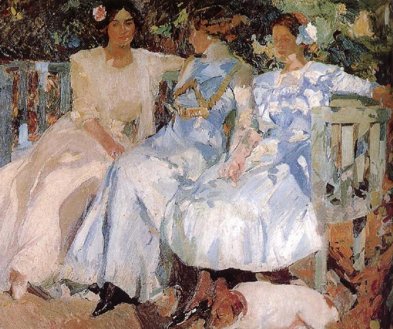 Joaquin Sorolla My wife and daughter were in the garden